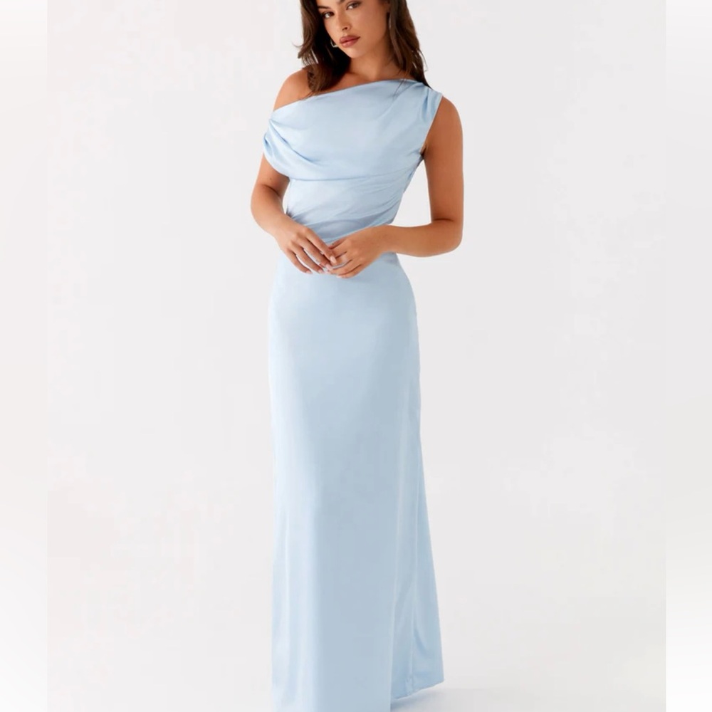 PEPPERMAYO HEART OF GLASS SATIN MAXI DRESS GOWN